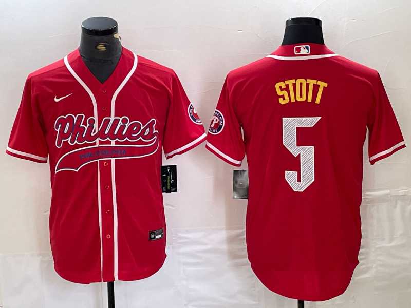 Men's Philadelphia Phillies #5 Bryson Stott Red Cool Base Stitched Baseball Jersey,We sell and wholesale Men's Philadelphia Phillies #5 Bryson Stott Red Cool Base Stitched Baseball Jersey on line form chian!